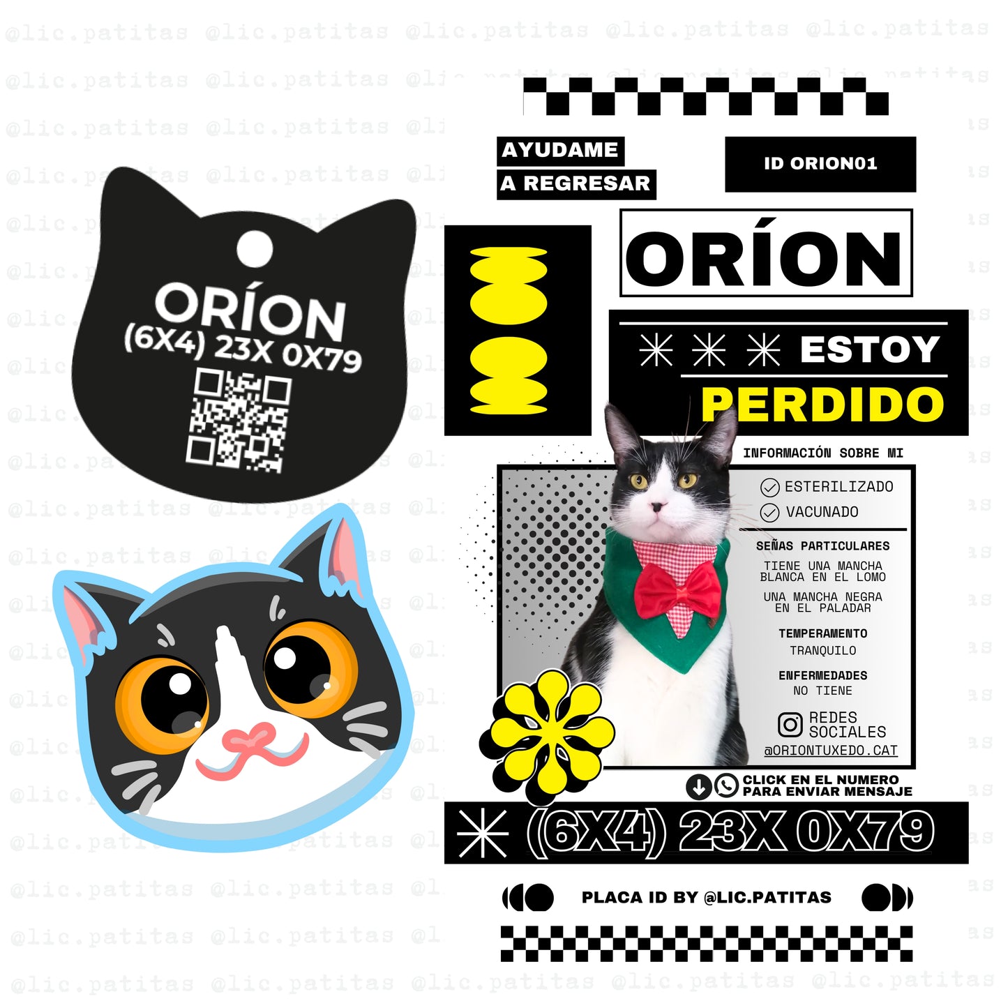 PLAQUITA ID PERSONALIZADA | KEYDIBUJA